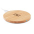 Caricatore wireless rotondo in bamboo colore legno