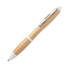Penna in ABS e bamboo colore bianco