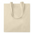 Shopper in cotone naturale con soffietto colore beige