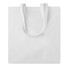 Shopper in cotone colorato con soffietto colore bianco