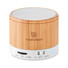 Speaker bluetooth rotondo in bamboo colore bianco