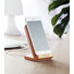 Caricatore wireless e stand in bamboo colore legno