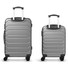 Set trolley in ABS colore argento opaco