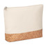 Portacosmetici in cotone e sughero colore beige