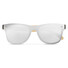 Occhiali da sole con lenti specchiate colore argento lucido