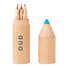 Set 6 matite colorate in confezione di legno colore legno