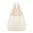 Borsa mare in cotone e rete colore beige