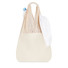 Borsa mare in cotone e rete colore beige