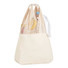 Borsa mare in cotone e rete colore beige