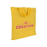 Borsa shopper 38x42 cm bianca colore giallo