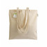 Shopper cotone organico con soffietto 38x42x8cm colore naturale