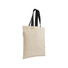 Shopper mini in cotone con manici colorati colore nero