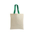 Shopper mini in cotone con manici colorati colore verde