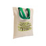 Shopper mini in cotone con manici colorati colore verde
