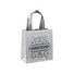 Mini shopper in TNT glitterata colore argento