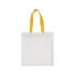 Shopper bianca in TNT con manici colorati  colore giallo
