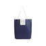 Shopper in tnt ripiegabile con bottone colore blu