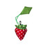 Shopper ripiegabile a forma di fragola colore rosso