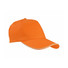 Cappellino 5 pannelli con profilo in contrasto colore arancione