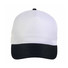 Cappellino 5 pannelli con visiera colorata colore blu