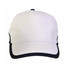 Cappellino in cotone base bianca e bordi colorati colore nero