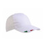 Cappellino in cotone con stampa tricolore colore bianco