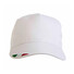 Cappellino in cotone con stampa tricolore colore bianco