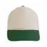 Cappellino in cotone naturale con visiera colorata colore verde