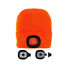 Cappellino in maglia con luce LED removibile colore arancione
