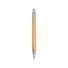 Penna  a scatto in bamboo con particolari cromati colore naturale
