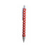 Penna bianca con rivestimento gommato  colore rosso
