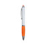 Penna in plastica con gommino touch colorato colore arancione