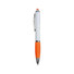 Penna in plastica con gommino touch colorato colore arancione