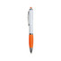 Penna in plastica con gommino touch colorato colore arancione
