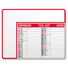 Tappetino mouse con calendario 2025 rosso