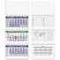 Calendario trittico 3 spirali 2027 verde dettaglio 1
