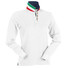 Polo piquet da donna a manica lunga, retro collo tricolore Long Nation Lady Payper