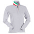 Polo piquet da donna a manica lunga, retro collo tricolore Long Nation Lady Payper