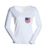 t-shirt donna con taschino a contrasto slubby jersey bianco Living Lady Payper