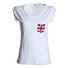 t-shirt donna manica corta con taschino slubby jersey Discovery Lady Pocket bianco Payper