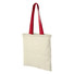 Borsa shopper in cotone con manici lunghi colorati personalizzabile