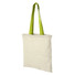 Borsa shopper in cotone con manici lunghi colorati personalizzabile