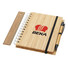 Set block-notes in bambù con logo stampato