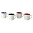 Tazza in ceramica lucida - colore Bianco/Rosso