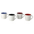 Tazza in ceramica lucida - colore Bianco/Arancio