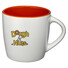 Tazza in ceramica lucida - colore Bianco/Arancio