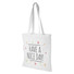 Shopper in cotone 140gr manici lunghi - colore Bianco