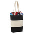 Shopper tre colori in cotone pesante - colore Naturale/Nero