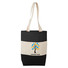 Shopper tre colori in cotone pesante - colore Naturale/Nero