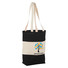 Shopper tre colori in cotone pesante - colore Naturale/Nero